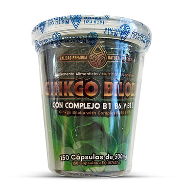 Ginkgo Biloba capsulas linea premium en vasito